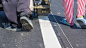 热塑性道路标线漆又称热熔标线漆，是粉末涂料的一种
