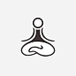 瑜伽线条logo图标矢量