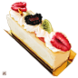 #food Fruits Cheese Cake - ItadakiYasu的插画