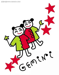 手绘涂鸦十二星座双子座卡通人物漫画PSD分层素材|PSD素材|绘画设计|卡通人物|漫画人物|人物插画|手绘人物|水彩插画|人物卡通人物|卡通小汽车卡通人物|涂鸦　卡通人物　卡通