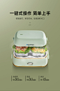 德国蓝宝（Blaupunkt）电热饭盒 电热保温饭盒 电动蒸汽加热饭盒 办公室全自动蒸煮饭神器便当盒 嫩芽绿【图片 价格 品牌 报价】-京东