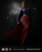 "Multiverse Supergirl" Injustice 2 Mobile, Rob Hinrichsen : I was responsible for creating the mobile mesh from the highpoly cinema assets and re-texturing in PBR for "Multiverse Supergirl".