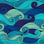 s1642-中式传统底纹背景四方连续纹样祥云装饰海浪矢量图设计素材-淘宝网