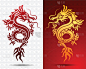 中国龙矢量