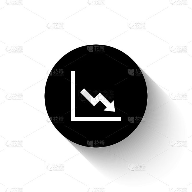 增长的图形-黑色矢量图标