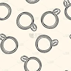 咖啡杯俯视图涂鸦无缝边框图案。手绘卡通马克杯可重复的背景瓷砖。漫画风格模板的股票插图包装设计