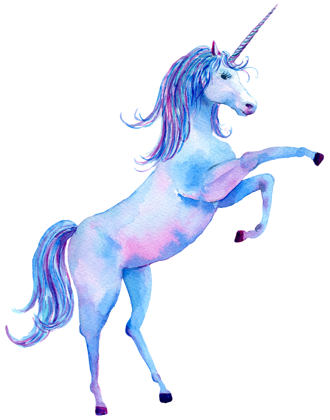 独角兽水彩png淡雅卡通手绘童话卡片梦幻免抠图png素材更多素材尽在点