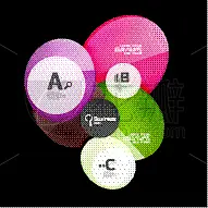 几何形状,模板,抽象,白色,创造力,信息图表,华丽的,红色,计划书