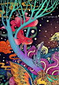 麓湖未发布的一张鹿《Dream deer》插画商业插画Rlon  原创作-3