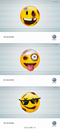 大众汽车公益广告：以大家常用的聊天表情为设计主题，告诫大家千万不要酒后驾车。
