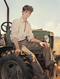midjourney_dolar_80053_A_handsome_and_charming_young_man_a_1960s_tractor_a_0aff90dc-c835-4b75-b41e-12a0a9849de1_3