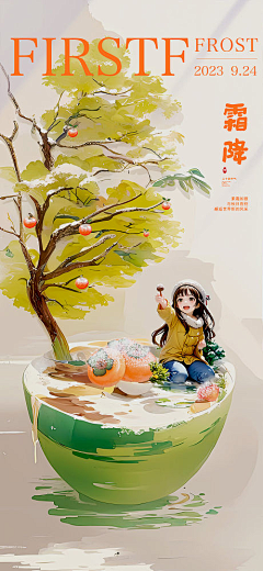 千尾狐熊采集到霜降素材集合
