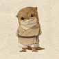 水獭武侠系列人设 Kung Fu Otter Character design