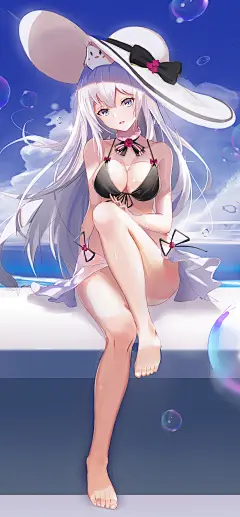 动漫美少女  泳装