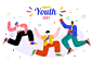 International youth day illustration Free Vector