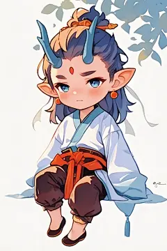 敖丙绘画人物插画