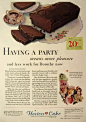 Vintage chocolate cake ad