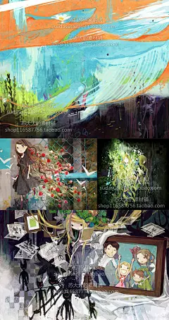 47张精灵在唱歌日韩风插画CG图片可爱萌系少女童话风插图-淘宝网