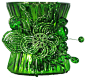 Mercury Glass Beaded Emerald Green Votive Holder traditional-candleholders
