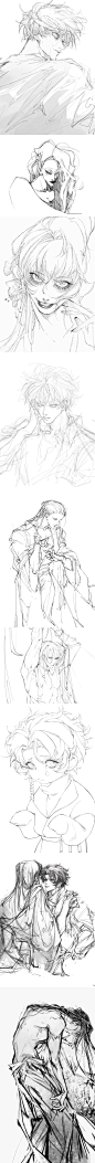 @龙舌兰放克 的个人主页 - 微博 黑暗 帅 线稿 古风