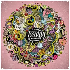 卡通可爱的涂鸦手绘美插图