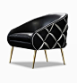 The Dali chair Nathan Anthony has contrasting colours sewn on the back giving a 3D effect