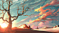 Red sky background by MasterTeacher on deviantART
