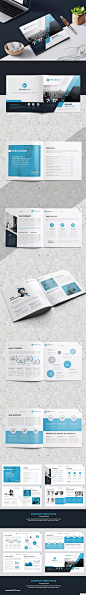 时尚大气商务画册宣传册版式设计模板素材