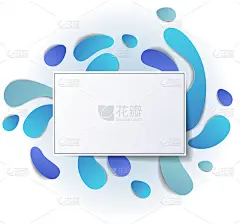 夏季框架与复制空间的文字设计模板，传单，海报，卡片，横幅，广告布局，抽象曲线形状矢量现代风格剪纸3d
