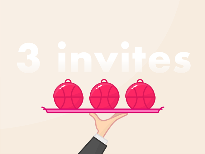 3 dribbble invites r...
