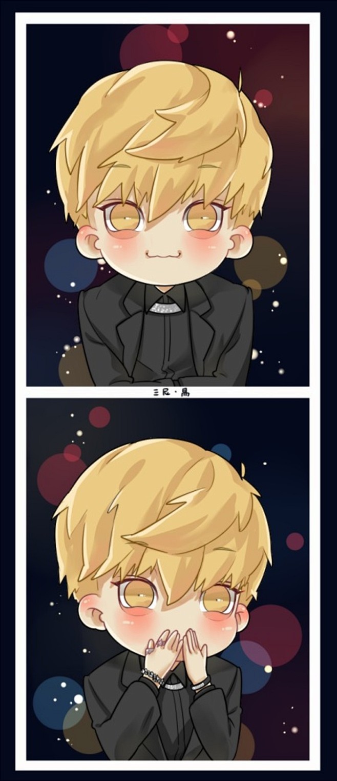 #黄子韬# 咬下嘴唇 捂脸真的很可爱~~...