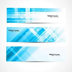(源站可下源文件)抽象蓝色横幅/Abstract Blue banners
