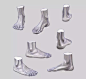 【绘画参考】脚不同角度的3D模型及动态姿势