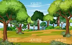 矢量树林背景  - 源文件下载【酷图网】矢量树林背景,树林,森林,丛林,密林,背景,雨林,大树,壁纸,绿色背景,大自然,清新,植物,景色,自然季节,生长,万物生长,风景地形,风景,