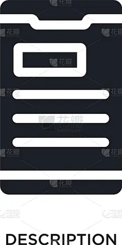 分离着色,状态描述,黑色,简单,图标,白色,创造力,忠告,文字,设计