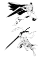 绘画素材｜张力构成｜持刀人体动态参考 - 小红书