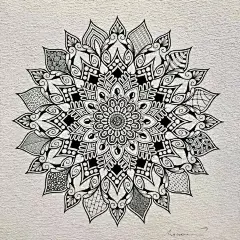 细腻花纹图形针管笔手，来自Macromicrort