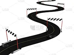 沥青路面与很多的障碍