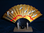 Kyoto Kazari Sensu - #63 Cranes - Length - 15.2 cm (5.984") : Product Name #63 Cranes   Traditional handcrafted Kyoto Kazari Sensu (Decoration Hand Held Fan)   You can decorate of two way, hanging on the wall or put on the stand.   Our Kyoto Kazari S