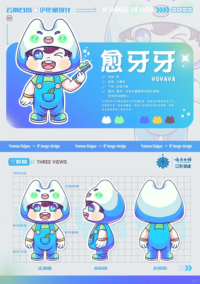 大广赛获奖省一 云南白药IP形象设计