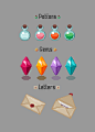 Animated pixel art icons (bottle, gem, letter), Lena Chernetsova : Sprite archive: https://yadi.sk/d/zFgy8Lzu3aLH8u