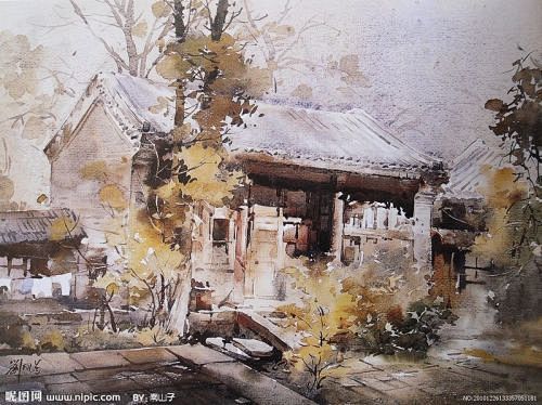 刘凤兰水彩画