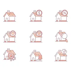 房屋图标  - 源文件下载【酷图网】房屋,房屋图标,线性房屋图标,房子,房产,住宅,住宅图标,