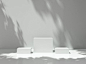 Pedestal for display with tree shadow on... | Premium Photo #Freepik #photo #tree #circle #wall #furniture