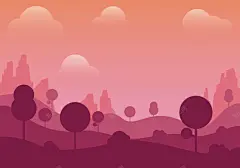 红色背景晚霞傍晚背景矢量图 背景素材 远山 背景 设计图片 免费下载 页面网页 平面电商 创意素材
