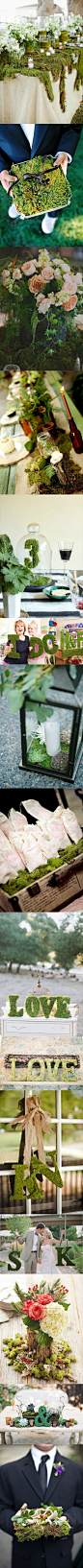 #婚礼布置#适合在春天里的12种苔藓DIY婚礼创意 更多: http://www.lovewith.me/share/detail/all/32855