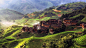 General 1920x1080 nature landscape trees China Asia rice paddy morning mist house hills forest terraced field village