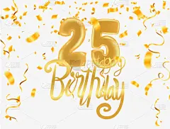 幸福,生日,黄金,模板,气球,25周年,背景,商务,周年纪念,请柬