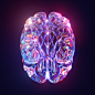 neon glass purple compositing brain diamonds IOR   dispersion Chromatic abberations