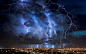 General 1920x1200 lightning nature electricity clouds city photography cityscape night sky lights storm